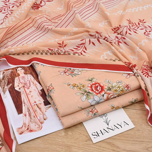 ชุดสัลวาร์ คามีซ ผ้าลอนพิมพ์ลายดิจิทัลสำหรับผู้หญิง Shanaya แบบ 3 ชิ้น ชุดลำลองสำหรับฤดูร้อน ทรงปกติ ความยาวปกติ - Product Image 4