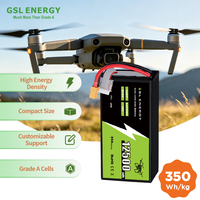 Аккумулятор GSL ENERGY Solid State для дронов, 12500 мАч, 12.5 Ач, 350 Втч/кг, 6S, 12S, 14S, 1000 циклов, 1 кг, для БПЛА с вертикальным взлетом и посадкой, для сельскохозяйственного опрыскивания