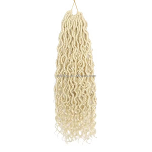 Extensiones <span class=keywords><strong>de</strong></span> Cabello Afro Rizado Ombre <span class=keywords><strong>River</strong></span> Faux Locs, Pre-enlazadas, Estilo Despeinado Goddess <span class=keywords><strong>River</strong></span> Faux Locs - Product Image 6