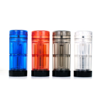 6 Tubes Bouteille Broyeur à Herbes Personnalisée en Plastique Vente en Gros Portable Acrylique Broyeur à Tabac et Herbes Accessoires pour Rouler des Cigarettes
