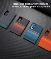 Protection d'écran avant et coque intégrale à axe central pour Samsung Z Fold 5 6 7, coque arrière rigide en PC magnétique géométrique pour Fold 8