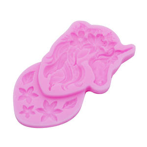 Molde <span class=keywords><strong>de</strong></span> Silicona <span class=keywords><strong>de</strong></span> <span class=keywords><strong>Unicornio</strong></span> para Decoración <span class=keywords><strong>de</strong></span> Pasteles y <span class=keywords><strong>Fondant</strong></span>, Ecológico, Colores Rosa/Blanco, Accesorios <span class=keywords><strong>de</strong></span> Chocolate y Resina Epoxi - Product Image 5