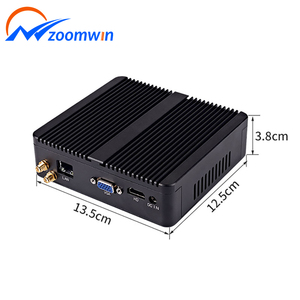 ZOOMWIN Celeron komputer industri J1800 Win7/10 Linux Ubuntu OS penyimpanan MSATA HD VGA tampilan ganda 1920*1080 PC Mini tertanam