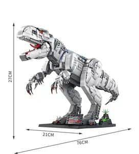 Panrose 611001ตัวต่อชุดปริศนาไดโนเสาร์ไทแรนโนซอรัสเร็กซ์ของเล่นขนาดใหญ่สำหรับเด็กและเด็กชาย