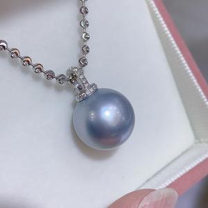 สร้อยคอเพชรสีม่วงธรรมชาติ Edison Demon ขนาด 8-10 มม. แฟชั่นระดับไฮเอนด์ อเนกประสงค์ แสงสว่างแรง ตำหนิเล็กน้อย พร้อมเป็นของขวัญสุดเก๋ - Product Image 1