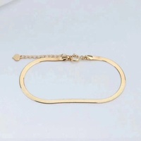 Bracelet personnalisé en or massif 18k, chaîne serpent plate, pour femmes et hommes, nouveau