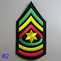 Parche personalizado insignia bordado borde impreso moral León motorista Rasta hierro en parches de reggae