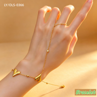 Chaîne de doigt élégante et simple, anti-allergique, plaquée or 18 carats, en acier inoxydable 304/316 avec zircon, bijoux pour femmes