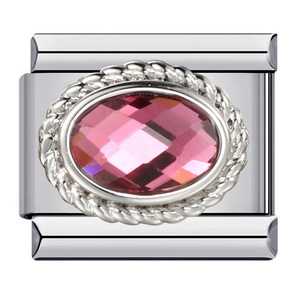 Trendy Multi Color Oval Faceted <b>Crystal</b> Birthstone Italian Charm Links Stainless Steel DIY Modular Charms <b>Bracelet</b> Jewelry Gift - Product Image 5