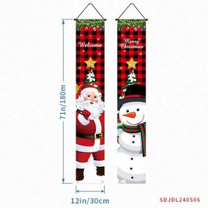 Decoraciones Navideñas con Diseños de Dibujos Animados, Cortinas para Puerta y Pancartas Colgantes con Temática Navideña para Fiestas - Product Image 4