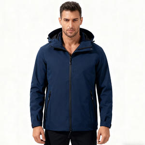 Chaqueta Impermeable con Cremallera para Hombre de Alta Calidad, Chaqueta Cortavientos con Capucha para Exteriores, Personalizable con Logotipo, Tallas Grandes - Product Image 4