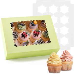 Boîte de diviseur en carton jetable personnalisé de couleur verte pour gâteau <span class=keywords><strong>d</strong></span>'<span class=keywords><strong>anniversaire</strong></span> de mariage Boîte <span class=keywords><strong>d</strong></span>'emballage à emporter pour gâteau avec fenêtre transparente - Product Image 1