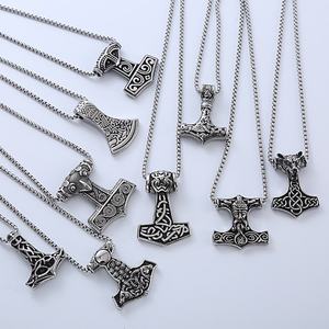 Joyería de Acero Inoxidable 316L para Hombre, Collar con Colgante de Hacha, Símbolo Pagano, Estrella de Rus, Nudo de Svarog, Joyería Vikinga - Product Image 3