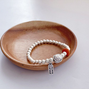 Bracelet en écaille de tortue givré, argent pur, ambre, bijoux pour femmes, cadeau, style chinois traditionnel - Product Image 3