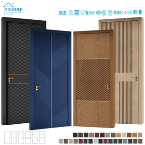 China Top Fabriek Custom Luxe Binnendeuren Usa Binnendeuren Met Frame Vooropgehangen Houten Binnendeuren - Product Image 1