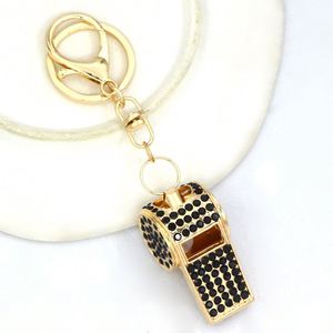 Wholesale Creative <b>Gifts</b> Diamond Rhinestone Whistle Metal Key Chains Beautiful Bling Keychain - Product Image 6