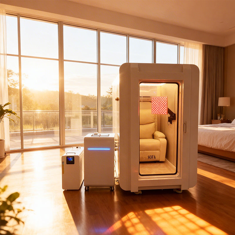 Single-Seat 2.0ATA Electric Hyperbaric Oxygen Chamber | HBOT with Red Light Therapy for Skin Repair & Beauty Rehabilitation | Home/Hotel/Clinic – orangles Kuwait