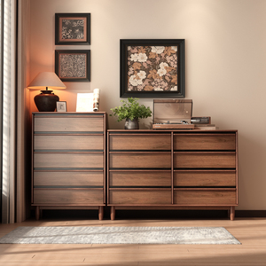Aparador Extensible Minimalista de Madera de Roble para Sala de Estar, Cómoda Contemporánea con Esquinas Redondeadas para Casa de Campo o Escuela - Product Image 4