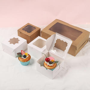 Boîtes à gâteaux Kraft 4x4x4 pouces pour pâtisseries, desserts, gâteaux, tartes, beignets, macarons - Product Image 3