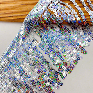 Ren tua rua dân tộc dày đặc vàng bạc tia laser <span class=keywords><strong>sequin</strong></span> treo Rhinestone thân thiện với môi thêu đính cườm rìa <span class=keywords><strong>Garment</strong></span>-HB010 - Product Image 1