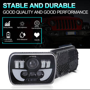 Faro LED de Alta Calidad 5x7 de 7 Pulgadas, 40W, Chip 5050, 9-36V, Luz Alta/Baja, DRL, H4, 6000K, 6000 Lúmenes - Product Image 6