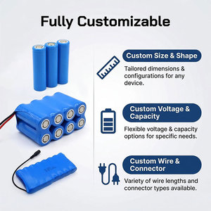 Batteries au lithium-ion 18650 personnalisées approuvées MSDS UN38.3, 22,2 Wh, 2S1P, 7,4 V, 3000 mAh, pour appareils électroniques grand public et audio - Product Image 4