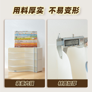 Plastic Bookend Office <b>File</b> Rack 32.5x34x31.5cm Desktop <b>Organizer</b> For Books And Documents - Product Image 4