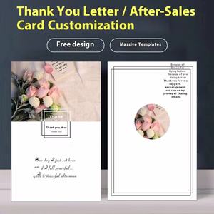 맞춤형 라이브 전자 상거래 애프터 서비스 구매자를위한 작은 디자인 감사 카드 중반 가을 종이 판지 인쇄 - Product Image 2
