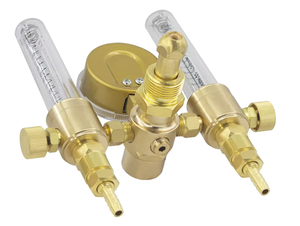 Medidor de Flujo y Regulador de Argón CO2, Medidor de Flujo de Argón CO2 de Doble Salida para Soldador MIG TIG 0-60CFH Entrada CGA580 - Product Image 4