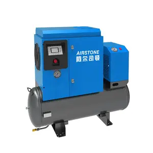 Airstone A5E 3.7KW 5HP 220V 60Hz 116Psi 15cfm Compressor de ar giratório do parafuso monofásico com tanque 100L