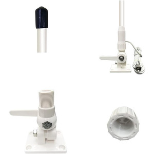 Antenne marine <span class=keywords><strong>VHF</strong></span> Radio 156-163MHz Antennes de bateau avec cliquet réglable en nylon PL259 18ft RG58 pour <span class=keywords><strong>Horizon</strong></span> Icom Cobra Uniden - Product Image 2
