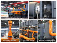 Chaîne de production de machines de fabrication de biochar à partir de copeaux de bois, machine de fabrication de charbon de bois, four de carbonisation continue à partir de sciure de bois