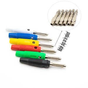 Connettori a <span class=keywords><strong>Banana</strong></span> e a Punta in Ottone Nichelato a 5 Colori con 7 Pin, Senza Saldatura, con Vite, Disponibili - Product Image 4