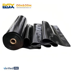 แผ่นปูบ่อปลา กุ้ง ขนาด 0.75 มม. 1.0 มม. ผลิตจาก HDPE ป้องกันรังสียูวี สีดำ สำหรับบ่อเลี้ยงปลา บ่อเก็บน้ำ แบบม้วน - Product Image 2