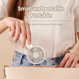 Outdoor Rechargeable <b>Handheld</b> <b>Fan</b> with Carabiner & Folding Stand, USB Powered High Power Mini <b>Fan</b> - Product Image 6