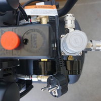 Alemania Alta Calidad alta velocidad 110V/230V 50L 1.1KW * 2 64mm pistón 10BAR 424L/MIN 68DB compresor de aire sin aceite