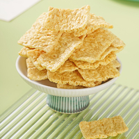 Rebanadas de trigo sarraceno, nutritivas y saludables, frutas mixtas bajas en grasa, verduras, textura dura, sabor salado, que contiene bolsas de patatas fritas