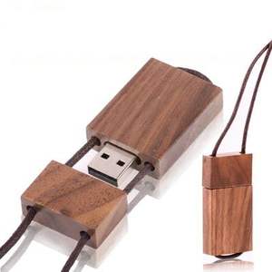 Artículos de regalo promocionales Unidad flash USB de madera Memoria USB de boda con cordón 2GB 4GB 8GB 16GB 32GB 64GB 128GB 256GB 512GB - Product Image 1