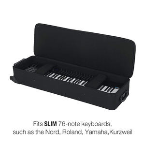 Estuche para teclado rodante RKB76S con ruedas integradas y Asa de remolque para transporte seguro de piano a eventos musicales y viajes - Product Image 6