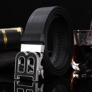 Nouvelle <span class=keywords><strong>ceinture</strong></span> pour homme de la marque <span class=keywords><strong>B</strong></span> en cuir de vachette de première qualité avec boucle en alliage gaufré, polyvalente et tendance pour les jeunes - Product Image 6
