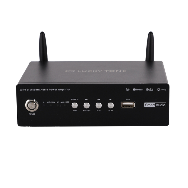 WiFi & Blue-tooth 2 Channel 60W Audio Amplifier with Mobile App Control for Smart Home Sound System