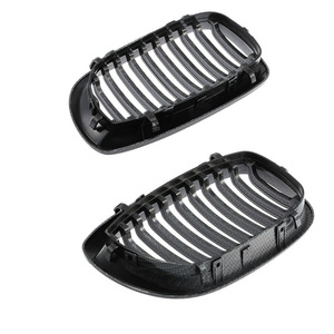 Parrilla delantera de fibra de carbono de una sola línea para BMW E46, actualización de parachoques para modelos 2003-2005 - Product Image 4