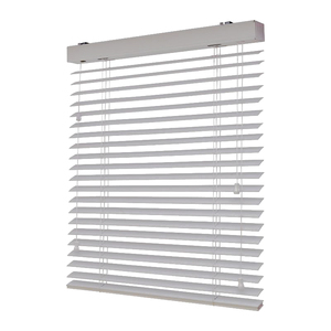 Cordless Built-In Horizontal Plain 2 Inch Wood Slat American Modern Design Customizable French Window <strong>Wide</strong> Blade Faux <strong>Blinds</strong> - Product Image 2
