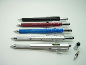 5 in 1 Multi Tool Click Metal <b>Ballpoint</b> <b>Pen</b> With Ruler Level Screwdriver Stylus Tip, Multi Function Retractable Advertising <b>Pen</b> - Product Image 5