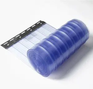 Pemasok Film PVC bening pabrik gulungan lembaran transparan ketebalan kustom untuk tirai Strip