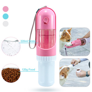 Portable Dog Water Bottle 220ml With Food Container 120g For Outdoor Use Multifunction Pet Feeder And <b>Drink</b> <b>Dispenser</b> - Product Image 3