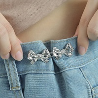 Celana Jeans tanpa kancing logam klip mudah, sangat pas instan Universal pakaian dapat dilepas celana kancing jepret DIY