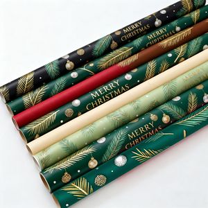 Tùy Chỉnh 50*70Cm Không Thấm Nước Tráng Trinh Nữ Kraft Giấy Cuộn Sang Trọng Hàn Quốc Quà Tặng Giấy Gói Cho Món Quà Giáng Sinh - Product Image 1