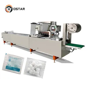 High Productivity Thermoforming Automatic Medical Cotton Swab Syringe Gauze Vacuum Packaging Machine