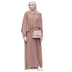 Produsen Dibuat dengan Baik Kualitas Tinggi Lengan Tertutup Abaya dengan Desain Jubah Islami Gaun Wanita Muslim Abaya